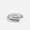 ANELLO FEDINA CONTRARIÉ CORDA ROPE SPIRAL IN ARGENTO