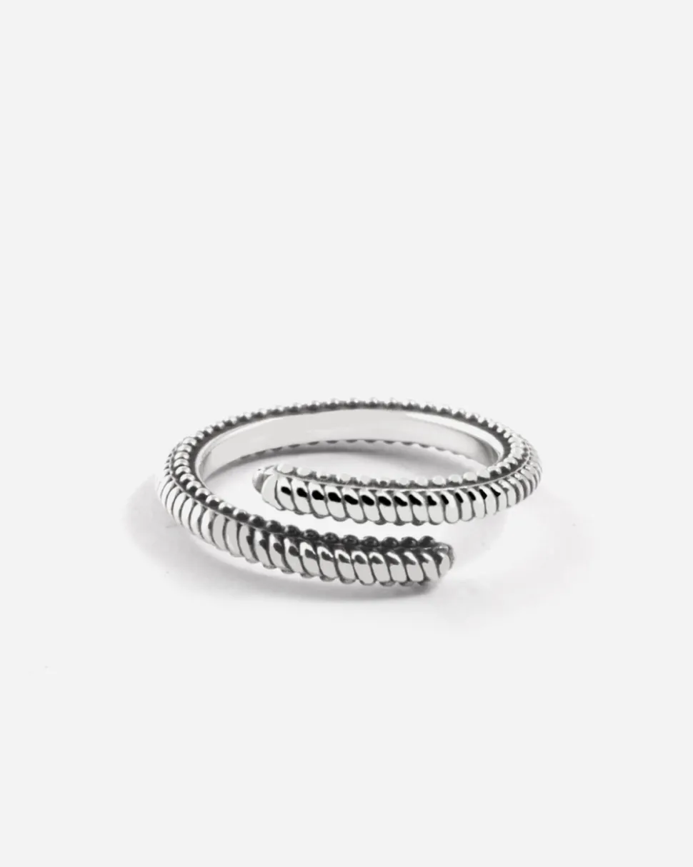 ANELLO FEDINA CONTRARIÉ CORDA ROPE SPIRAL IN ARGENTO