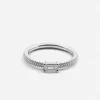 ANELLO FEDINA PUNTINATA SMALL MIRROR IN ARGENTO CON BRILLANTI