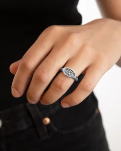 ANELLO FEDONA EYE OF HORUS IN ARGENTO