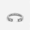ANELLO IN ARGENTO DOUBLE MIRROR CON BRILLANTI