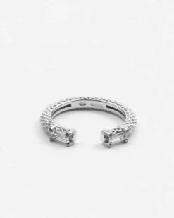 ANELLO IN ARGENTO DOUBLE MIRROR CON BRILLANTI