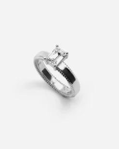 ANELLO IN ARGENTO THICK MIRROR CON BRILLANTI