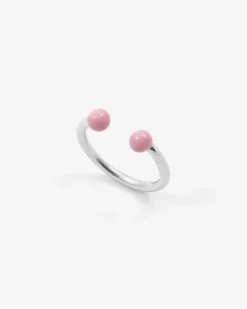 ANELLO PIERCING SFERE GRANDE ROSA