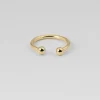 ANELLO PIERCING SFERE GRANDE PLACCATO ORO