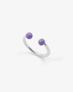 ANELLO PIERCING SFERE GRANDE LILLA