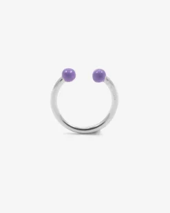 ANELLO PIERCING SFERE GRANDE LILLA
