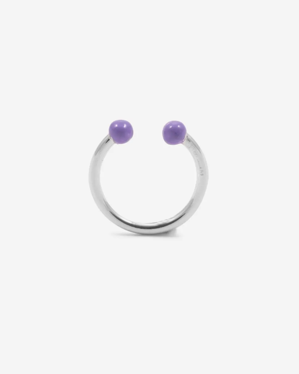ANELLO PIERCING SFERE GRANDE LILLA