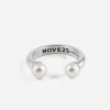 ANELLO PIERCING TWIN PEARLS IN ARGENTO CON PERLE
