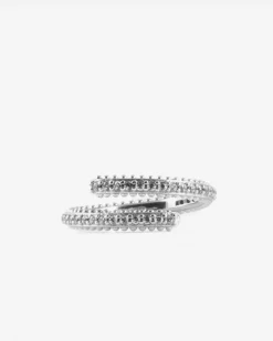ANELLO PUNTINATO LIGHT STRING CON BRILLANTI