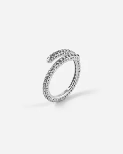 ANELLO PUNTINATO LIGHT STRING CON BRILLANTI