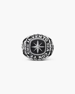 ANELLO ROSA DEI VENTI TRADITIONAL IN ARGENTO