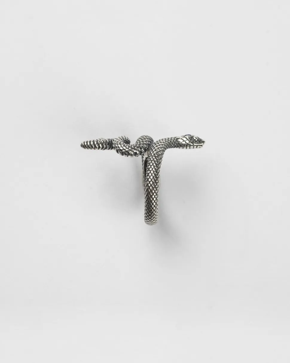 ANELLO SERPENTE CON PIETRA BLU