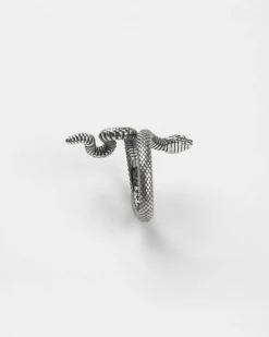 ANELLO SERPENTE CON PIETRA BLU