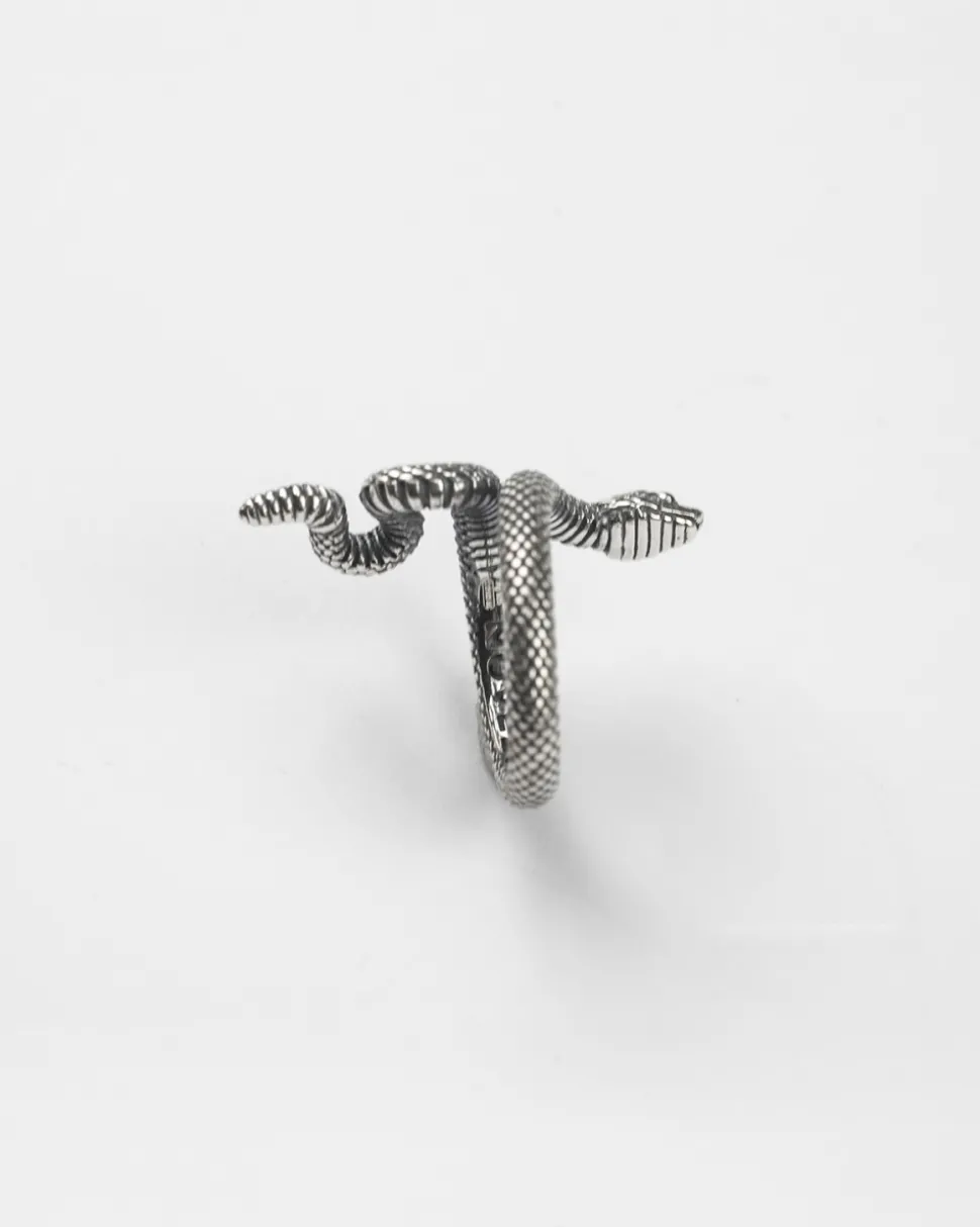 ANELLO SERPENTE CON PIETRA BLU