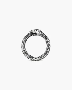 ANELLO SERPENTE UROBORO ARGENTO