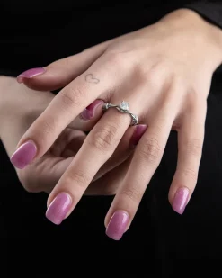 ANELLO SOLITARIO FILO SPINATO IN ARGENTO
