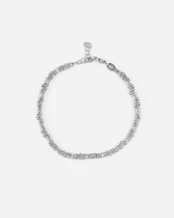 BRACCIALE ANELLINI DIAMANTATI IN ARGENTO