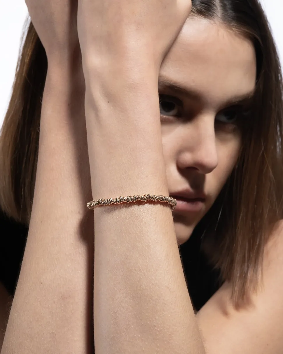 BRACCIALE ANELLINI PLACCATO ORO ROSA
