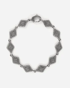 BRACCIALE BORCHIE PUNTINATE IN ARGENTO