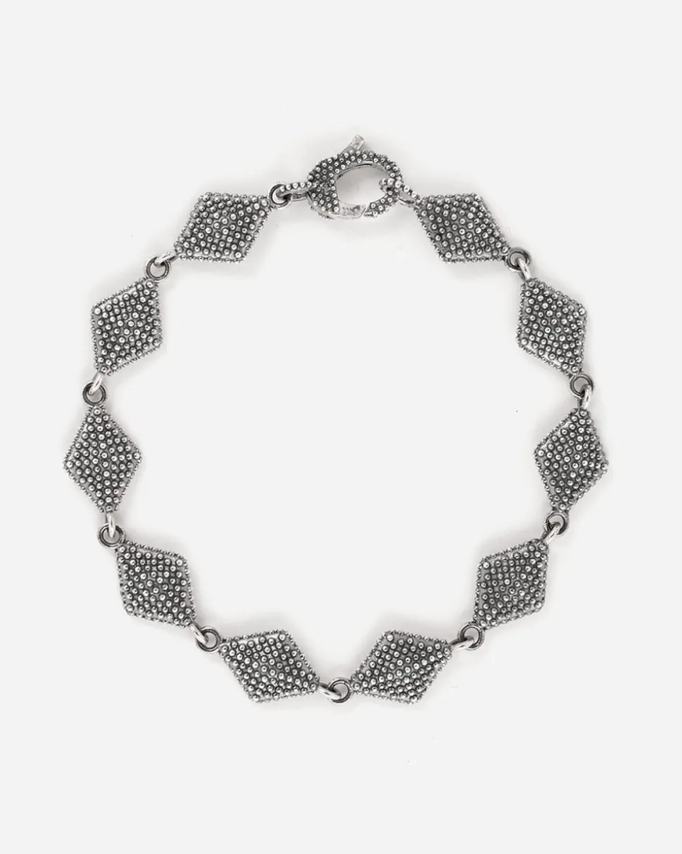 BRACCIALE BORCHIE PUNTINATE IN ARGENTO