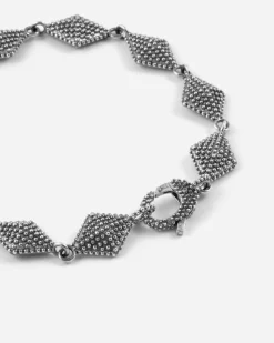 BRACCIALE BORCHIE PUNTINATE IN ARGENTO