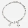 BRACCIALE CATENA CON CHARM GIGLIO FIORENTINA IN ARGENTO