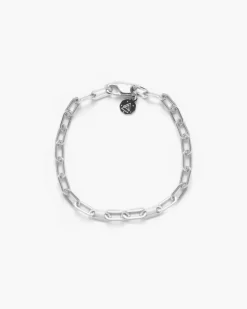 BRACCIALE CATENA OVALE PICCOLA IN ARGENTO