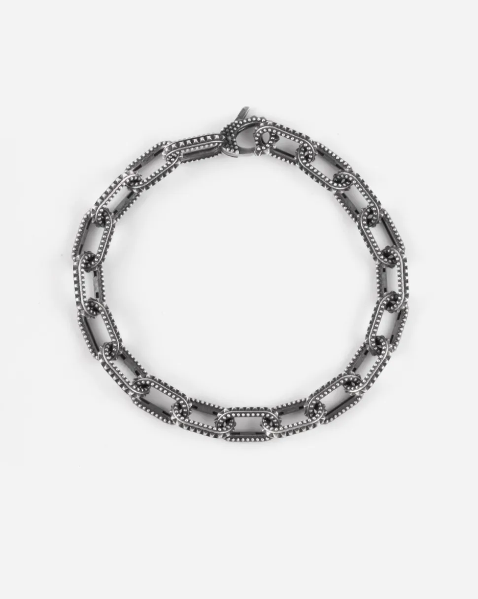 BRACCIALE CATENA PUNKISH IN ARGENTO