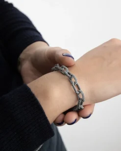 BRACCIALE CATENA PUNKISH IN ARGENTO