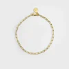 BRACCIALE CATENINA RETTANGOLARE PLACCATO ORO