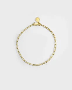 BRACCIALE CATENINA RETTANGOLARE PLACCATO ORO
