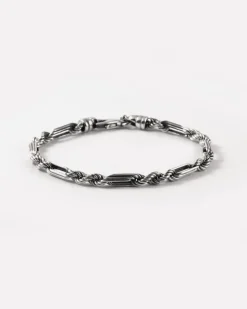 BRACCIALE CORDA 080 ALTERNATA IN ARGENTO