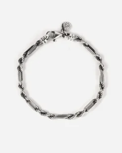 BRACCIALE CORDA 080 ALTERNATA IN ARGENTO