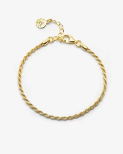 BRACCIALE CORDA 050 PLACCATO ORO