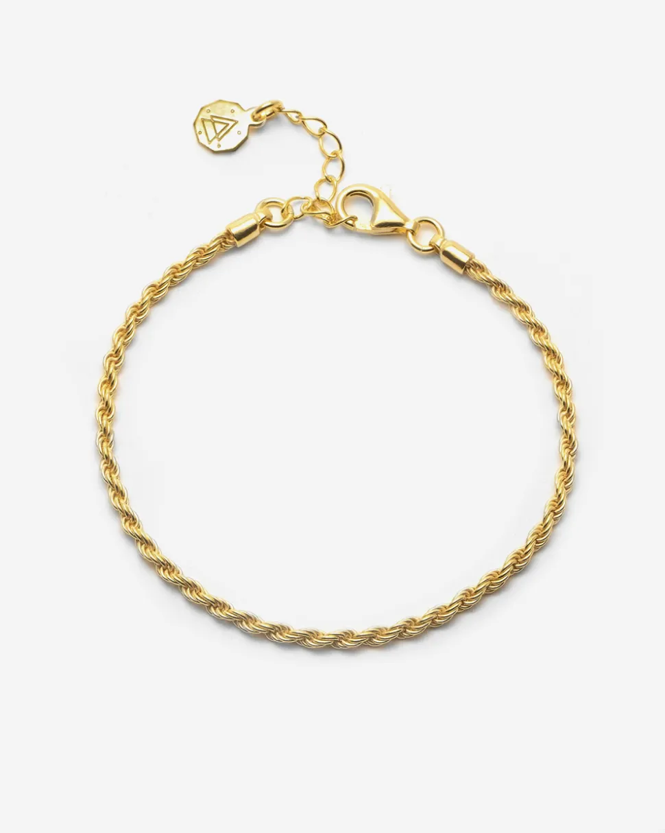 BRACCIALE CORDA 050 PLACCATO ORO