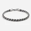 BRACCIALE CORDA IN ARGENTO 100