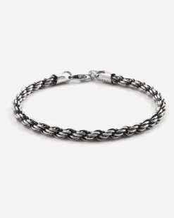 BRACCIALE CORDA IN ARGENTO 100