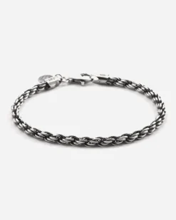 BRACCIALE CORDA IN ARGENTO 080