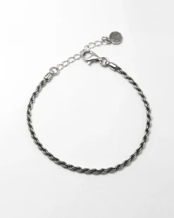 BRACCIALE CORDA IN ARGENTO 050