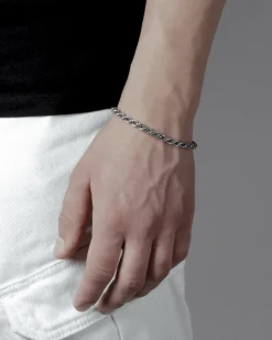 BRACCIALE CORDA IN ARGENTO 100