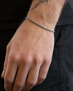 BRACCIALE CORDA IN ARGENTO 050