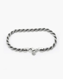 BRACCIALE CORDA IN ARGENTO 100