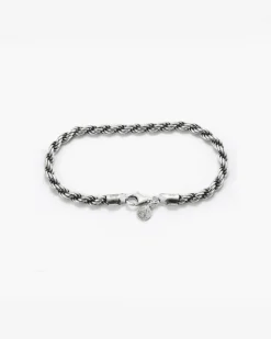 BRACCIALE CORDA IN ARGENTO 080