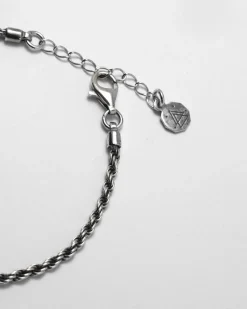 BRACCIALE CORDA IN ARGENTO 050