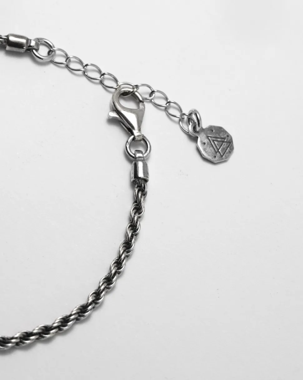 BRACCIALE CORDA IN ARGENTO 050