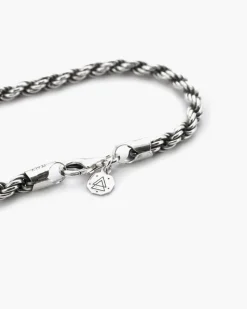 BRACCIALE CORDA IN ARGENTO 080