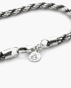 BRACCIALE CORDA IN ARGENTO 100