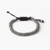 BRACCIALE CORDA MAGLINE TORCHON IN ARGENTO