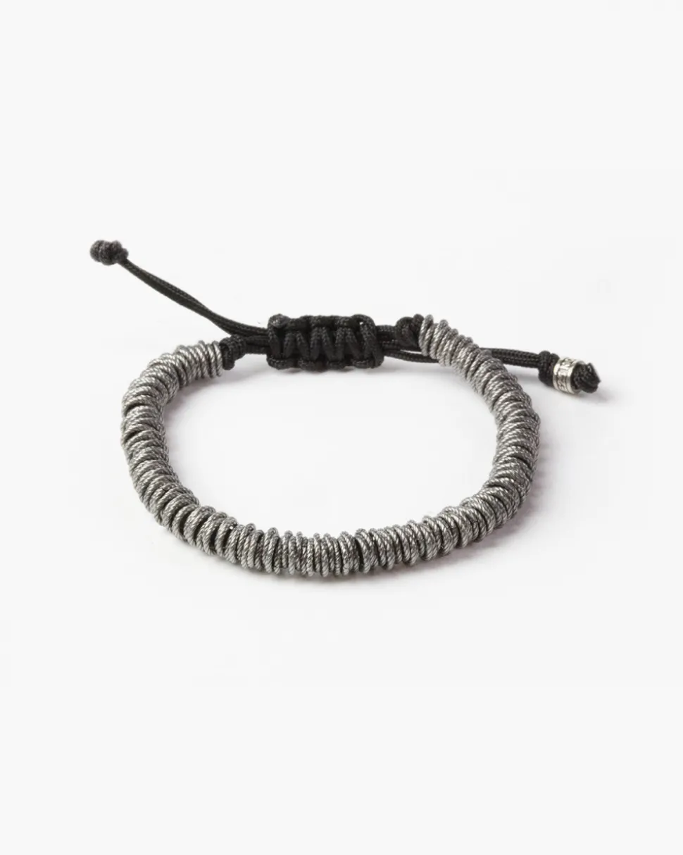 BRACCIALE CORDA MAGLINE TORCHON IN ARGENTO